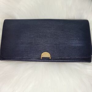 Givenchy navy and gold long wallet